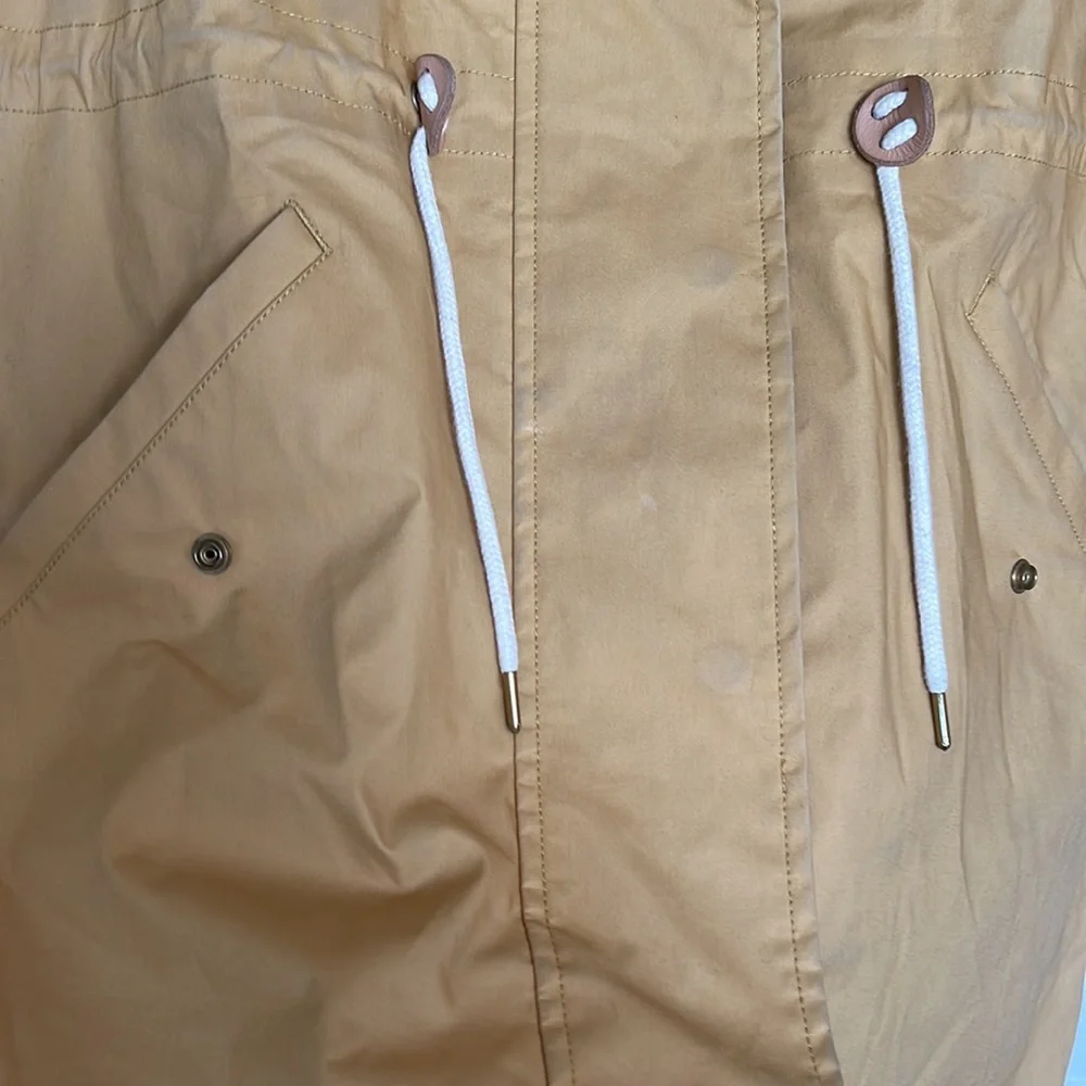 MADE & CRAFTED RARE Levi’s Rain Jacket size 0 - trim BOVINE LEATHER - GOOD C - Picture 4 of 17
